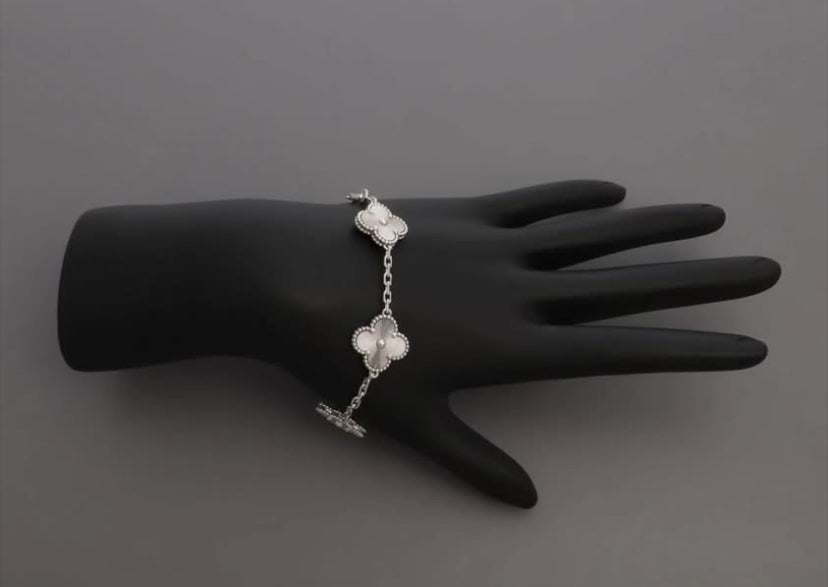 ✨ Gourmette en Trèfle – Argent Massif 925 ✨