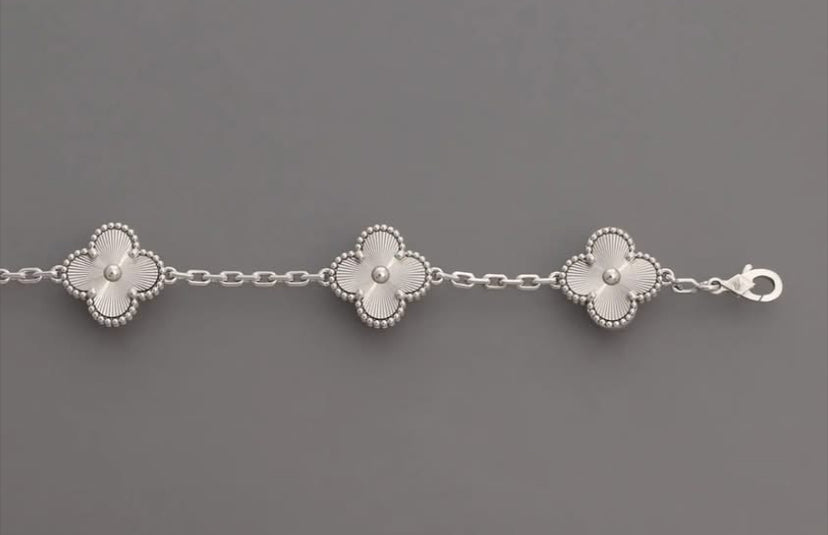 ✨ Gourmette en Trèfle – Argent Massif 925 ✨