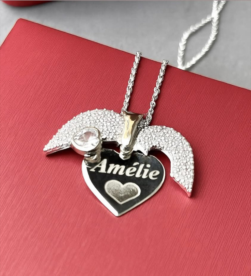 Pendentifs en argent sertis de zircon